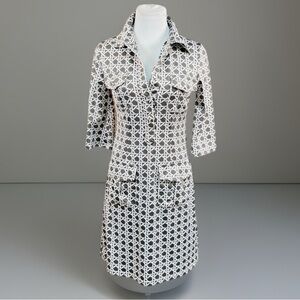 Super cute geometric pattern, BCBG MaxaZaria extra small XS dress